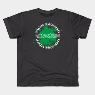 SWIM SWAMMI GREEN CIRCLE Kids T-Shirt